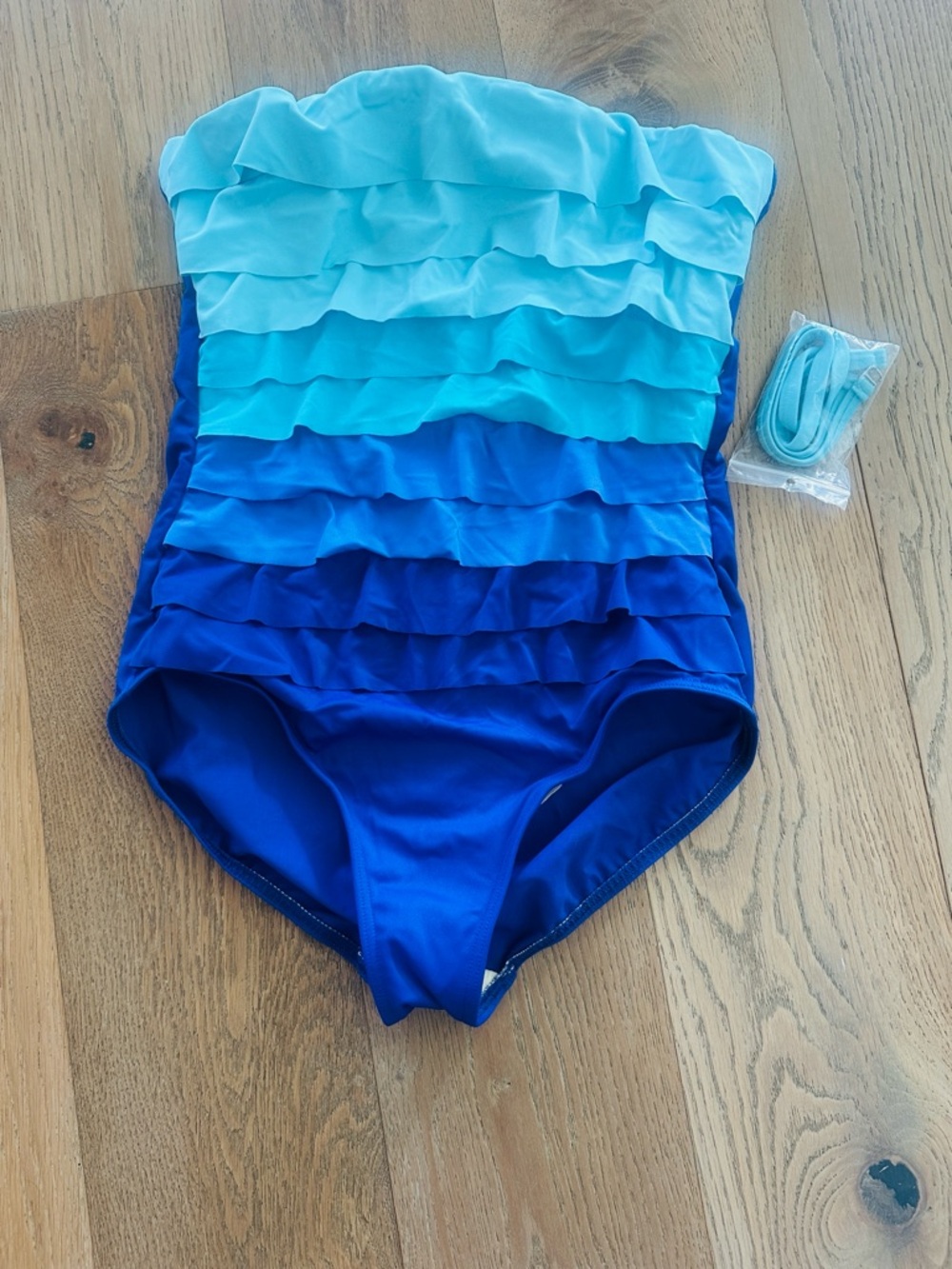 Magicsuit Girls Ombre Ruffle One-Piece Swimsuit - Aqua to Royal Blue